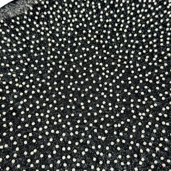 NWT Pearl Beaded Tank Top Sz. M Black Sheer Tunic Long Event Evening 90s - Picture 7 of 11